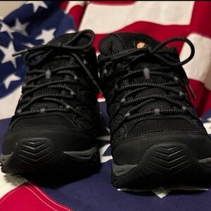 Like New Merrell Black and Gray Hiking Boots with Vibram Sole